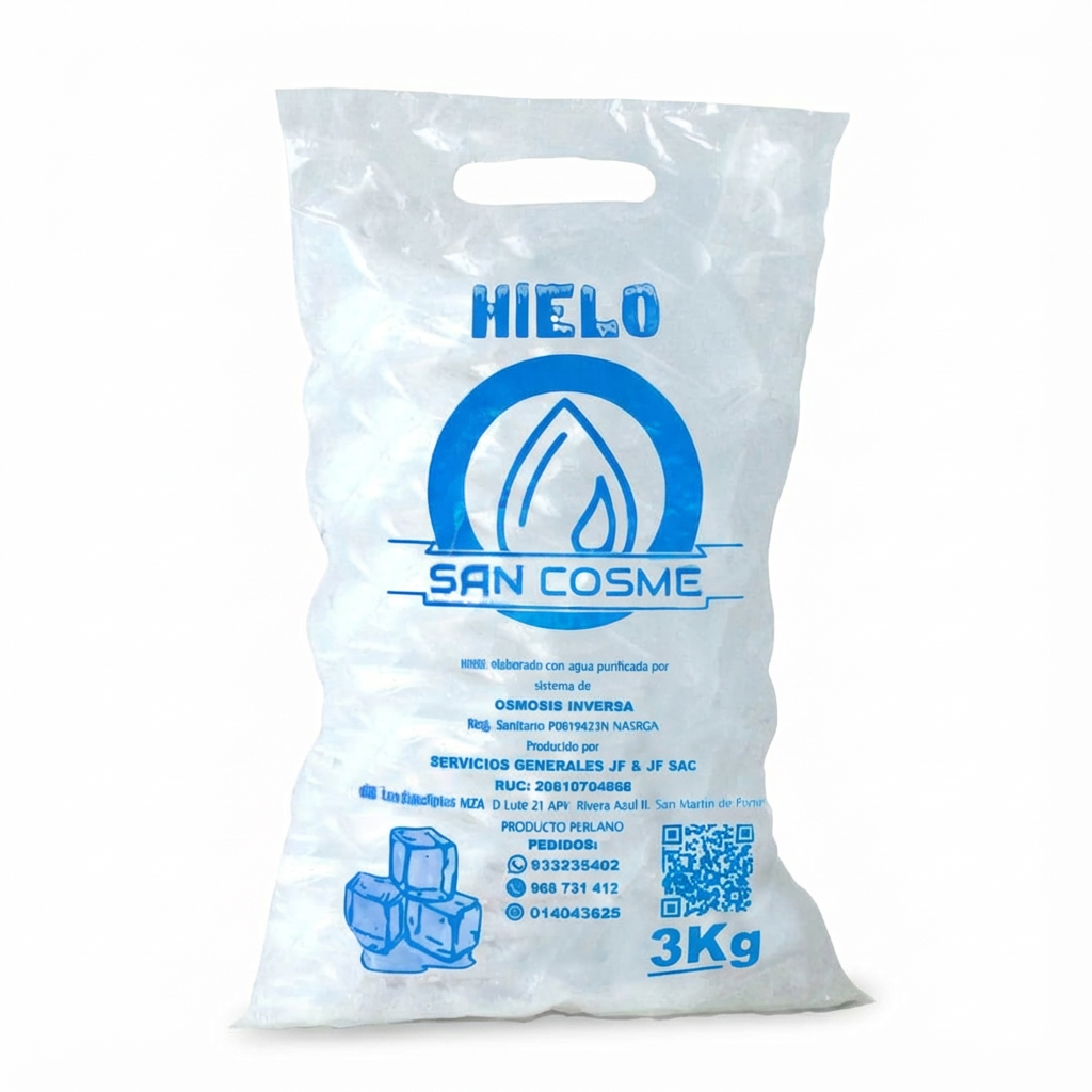 Firefly Gemini Flash Genera la presentacion del producto para el producto de 3 kg de Hielo. Una foto como 585930 1